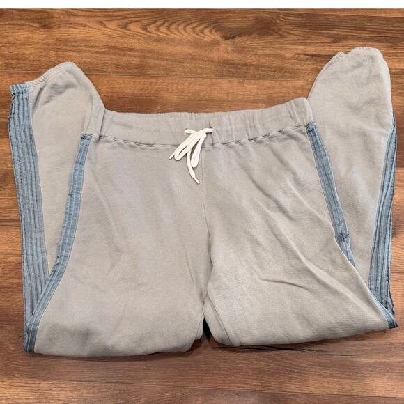 Monrow Supersoft Vintage Lounge Set w/ Silky Stripes in Sage Green size Medium - Picture 9 of 15